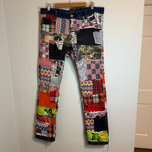 BiePa Jeans 1971 PatchWork Denim Vintage Y2K Retro Pants Men’s Size 38